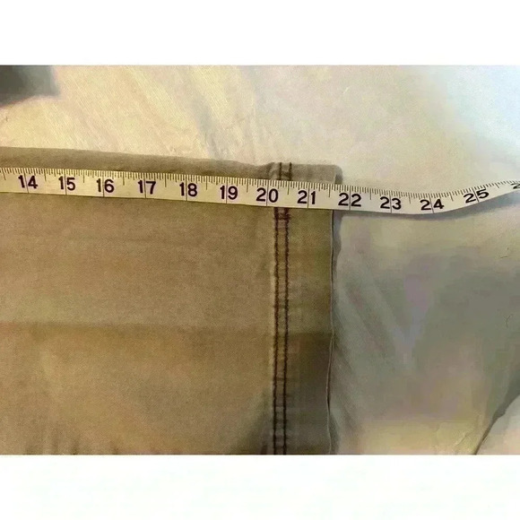 Jag Jeans Stretch Capris Tan Khaki Women’s Size 8 Ankle Cropped Cuffed - Picture 6 of 9